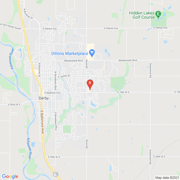 Integrity Chiropractic Center location map: 620 N Rock Rd #150, Derby, KS 67037, USA, Derby, Kansas