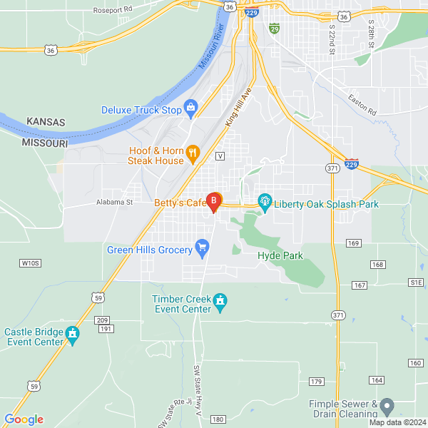 Nodaway Valley Bank location map: 6304 King Hill Ave, St Joseph, MO